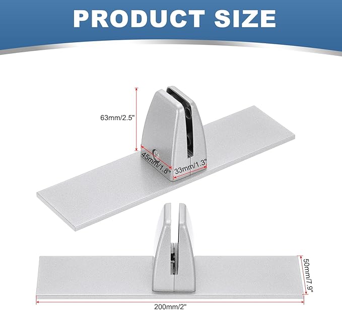 PATIKIL 1.8x1.3x2.5" Desk Divider Support Clamp - Image 2