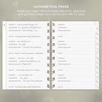 Clever Fox Password Book Spiral – Mini Internet Address & Password Organizer - Image 3