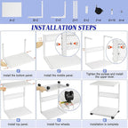Bfttlity PC Stand Computer Tower Stand 2-Tier Metal CPU Holder - Image 7