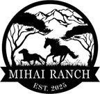 efcustomgifts Personalized Horse Ranch Metal Signs, Horse Signs