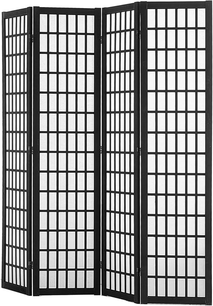 VEVOR Room Divider, 4 Panel Japanese Room Divider, Wood Folding Privacy Screen - Image 10