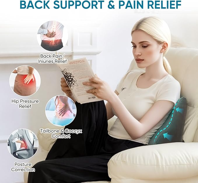 AHUAWA Lumbar Support Pillow for Recliner Chair and Couch, Memory Foam Back - Image 3