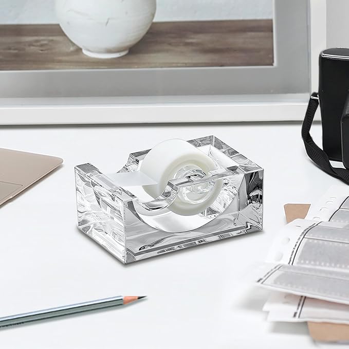 Amazing Abby - Tanya - Acrylic Tape Dispenser, Plastic Label Roll Holder - Image 2
