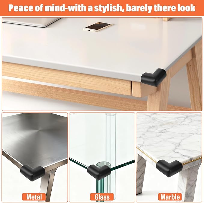 Qianyu 10 Pack Soft Sponge Table Corners Baby Proofing Edge and Corner Guards - Image 5