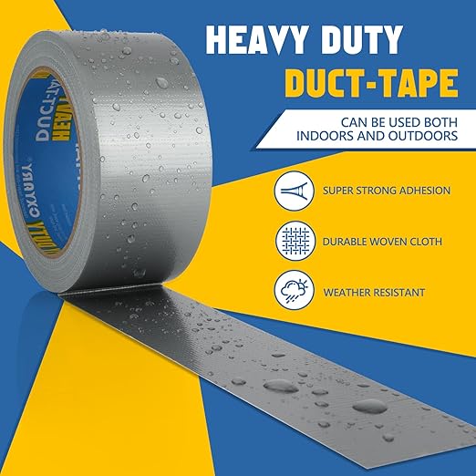 CXYARY Duct Tape 2 Inch x 450 Yard-15 Roll, Heavy Duty Gray Waterproof Tape - Image 3