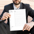 A4 Cornell Notes Filler Paper - 3 Hole Cornell Notes Loose Leaf Paper, 50Sheets / 100Pages, 100gsm, White, 8.5'' x 11''