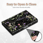 BWEGRHE Slim Credit Card Holder, Wild Flower Hummingbird RFID Blocking Metal - Image 6