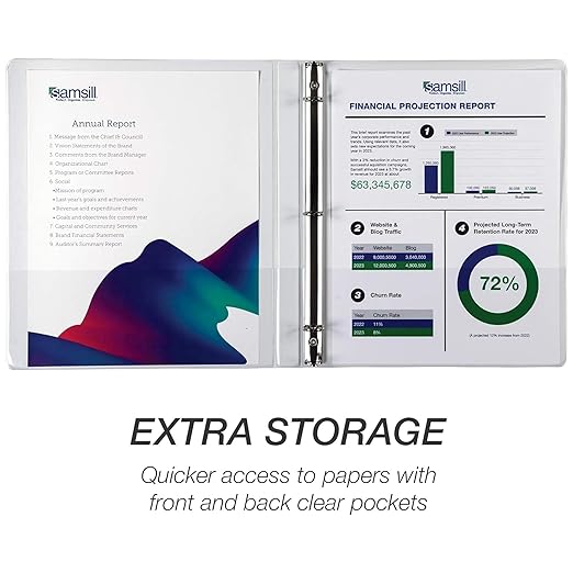 Samsill Economy 0.5 Inch 3 Ring Binder Bulk Pallet, Made in The USA, Round Ring - Image 5