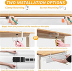 SUREUP9 No Drill Under Desk Cable Management Tray, Fabric Cable Management - Image 7