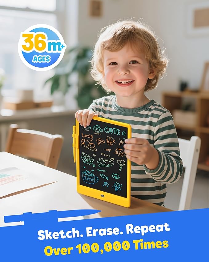TEKFUN Toys for Girls Boys 10IN LCD Writing Tablet, Magic Doodle Board - Image 2