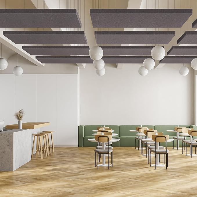 2” Thick Acoustic Panels with Hanging Brackets to the Wall, Mud Grey - Image 2