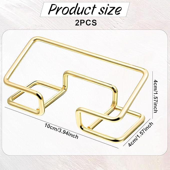 Skrfren 2Pcs Metal Business Card Holder - Image 2