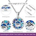 Compass Necklace for Women Men 925 Sterling Silver Pendant Urn Necklaces for - Image 3