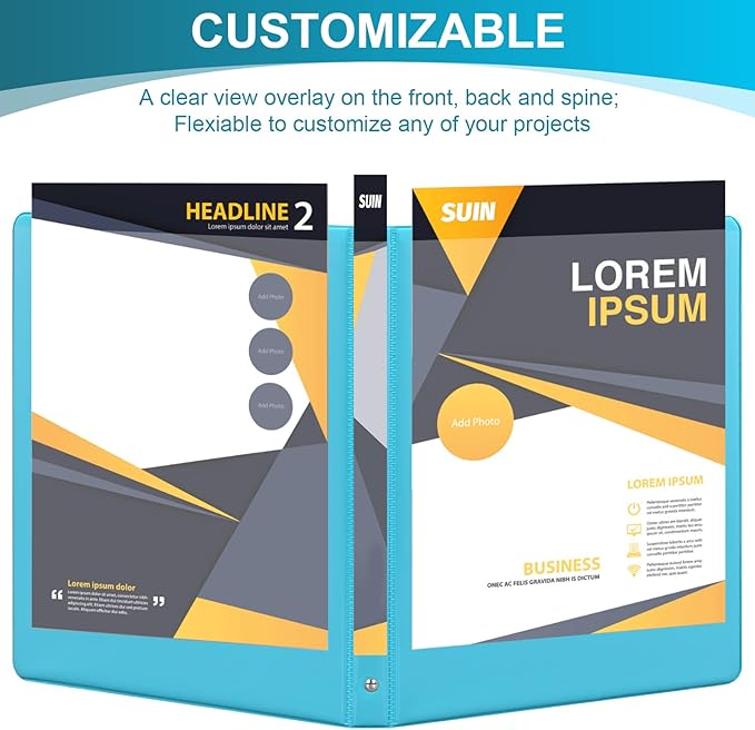0.5-inch 3-Ring Binder with 2 Interior Pockets, 0.5'' Basic Binders Holds US - Image 4