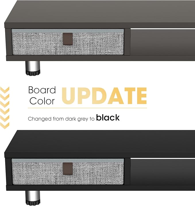 Fenge Dual Monitor Stand with 2 Drawers, 42.5 Inches Large Computer Riser - Image 4