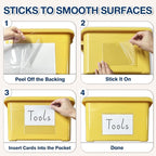 H4D 48 Pack Labels for Storage Bins, Tote Label Pockets for Organizing Storage - Image 4