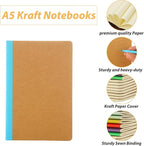 MIVIDE 48 Pack A5 Kraft Notebooks, Colourful Spine Lined Journal Bulk Pack 8.3 - Image 4