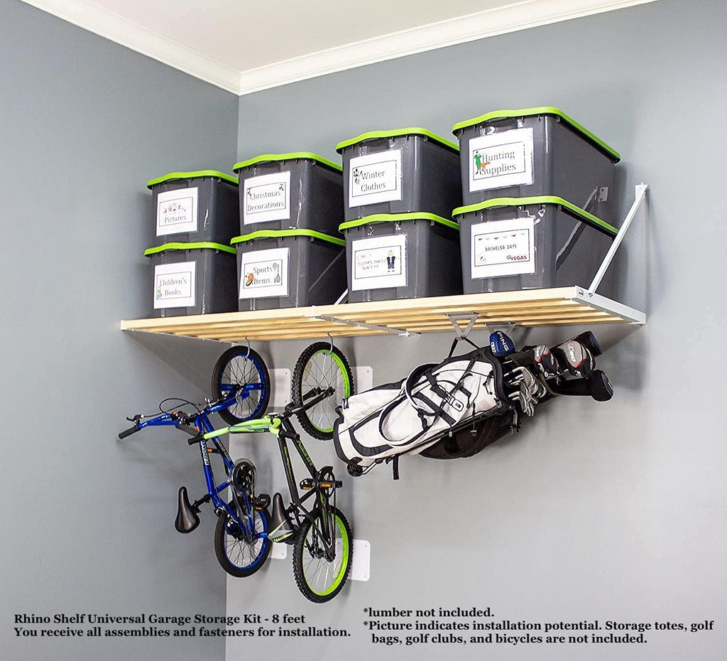 rhino shelf universal garage storage kit - 8 showing dimensions