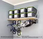 rhino shelf universal garage storage kit - 8 showing dimensions