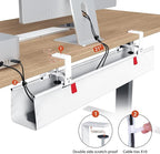 Univivi No Drill Under Desk Cable Management Tray, Clamp/Screw Mount Desk Cable - Image 3
