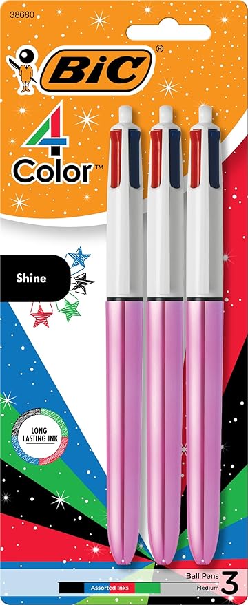 BIC 4 Color Shine Retractable Ballpoint Pen by BIC
