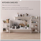 4NM No Assembly Folding Bookshelf Storage Shelves 3 Tiers Vintage Bookcase - Image 4