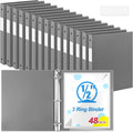 Henoyso 48 Pcs 3 Ring Binder 0.5 Inch Round Fits Letter Size 8.5'' x 11'' Paper by Henoyso