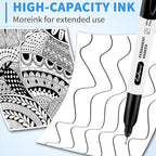 craftinova Black Ultra Fine Point Permanent Markers, Extra Fine Tip, Quick - Image 9