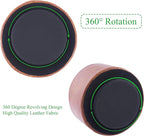 Hennaja Round Leather Art Supply Organizer, Remote Control Holder, 360 Degree - Image 4