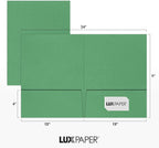 LUXPaper 9" x 12" Presentation Folders | Two Pocket | Holiday Green | 100lb. - Image 3