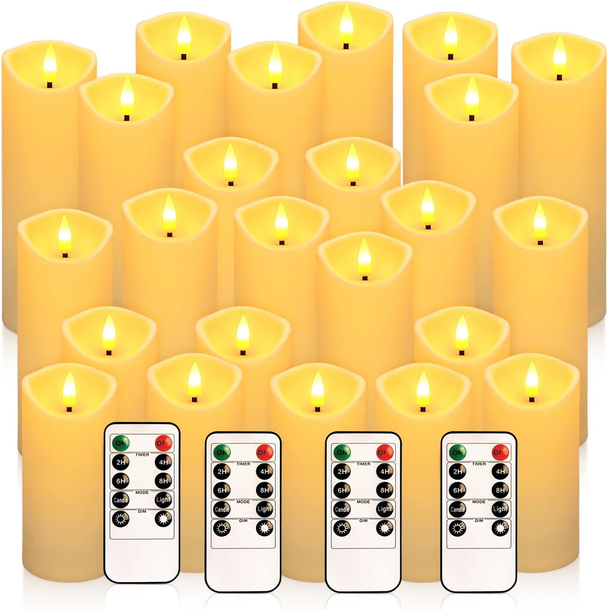 YOROXRG 24 Pack Christmas Decoration Flickering Flameless Candles, Battery Op...