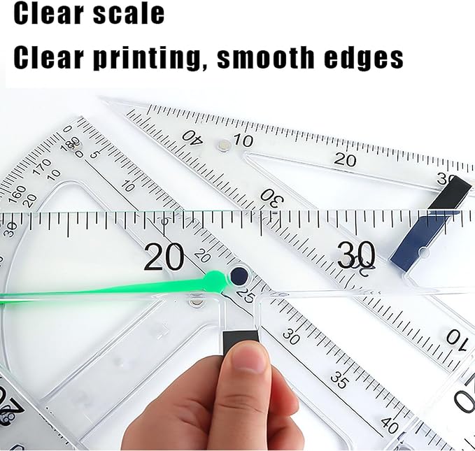 Magnetic Geometry Tool, Protractor, Triangle Rulers Easy Attachment Blackboard - Image 6