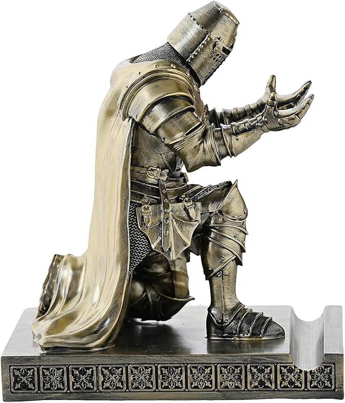 NCQIXIAO Medieval Templar Vanguard Officer Knight Pen Holder Pen Stand Desk - Image 9