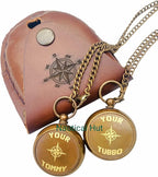 Brass Compass Personalized – Waterproof Pocket Compass by Nauticalhut