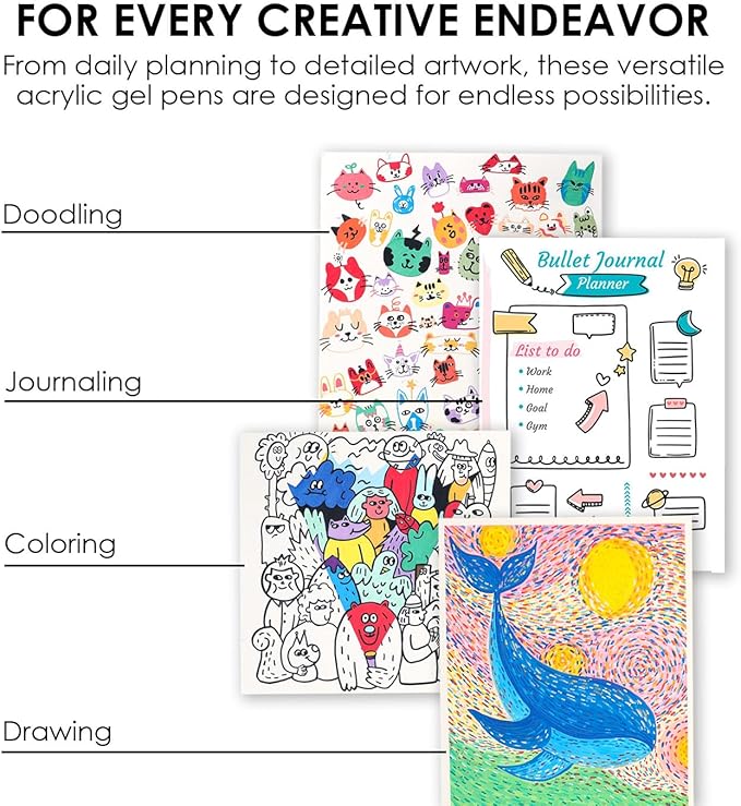 Grabie 5 Themes Value Bundle Bold&Bright Coloring Kit, 60 Colors Acrylic Gel - Image 3