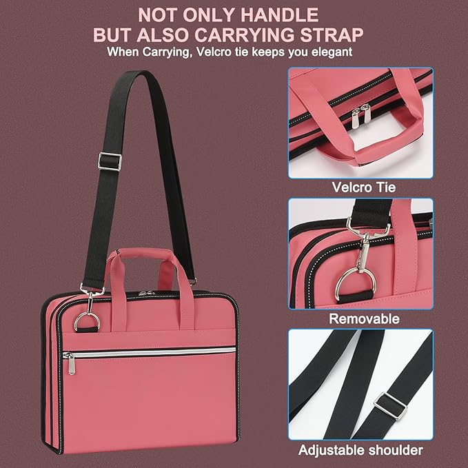 SEEKIND PU Leather Accordion File Organizer - Image 4