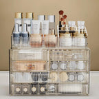 ZHIAI Stackable Storage Drawers, Acrylic Bathroom Counter Organizer Clear - Image 3