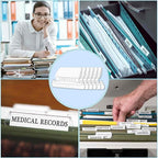File Folder Tabs, Paxcoo 50 Sets Hanging File Folder Labels Tabs and Inserts - Image 7