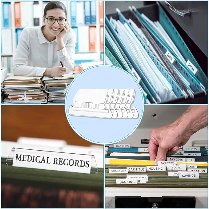 File Folder Tabs, Paxcoo 50 Sets Hanging File Folder Labels Tabs and Inserts - Image 7