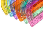 hand2mind Safe-T Protractor for Kids, 180 Protractor, Rainbow Plastic Clear - Image 6