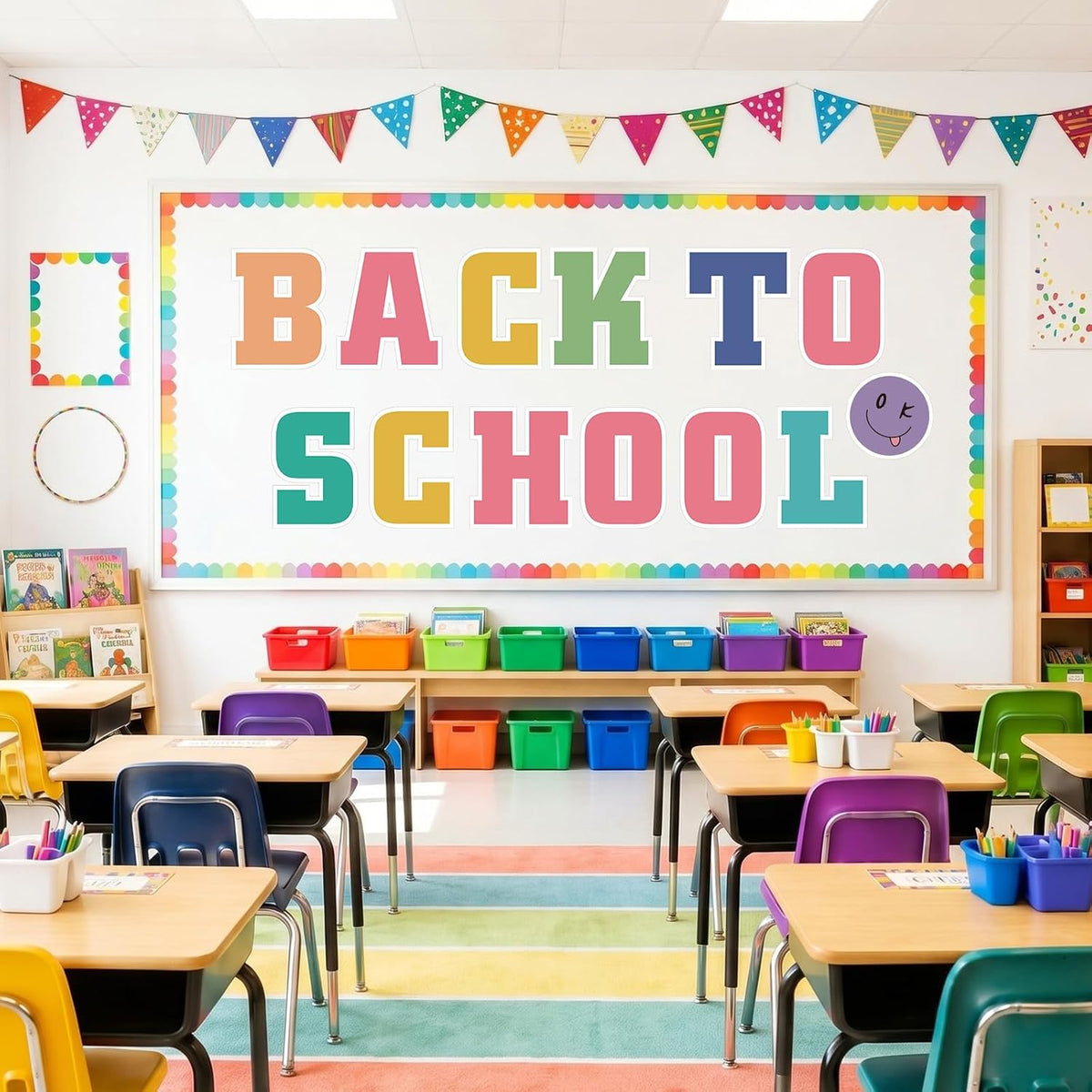 136 Pcs 12 in Extra Large Bulletin Board Letter Pastel Classroom Wall Decor