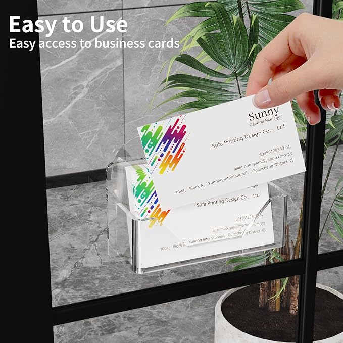 PecMuikee Window Mount Business Card Holder - Image 4