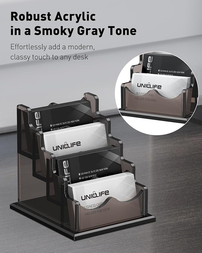 Uniclife Acrylic Business Card Holder - Image 5