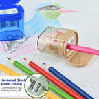 Small Pencil Sharpener for Kids, BOPART 24pcs Colored Pencil Sharpeners Manual - Image 4