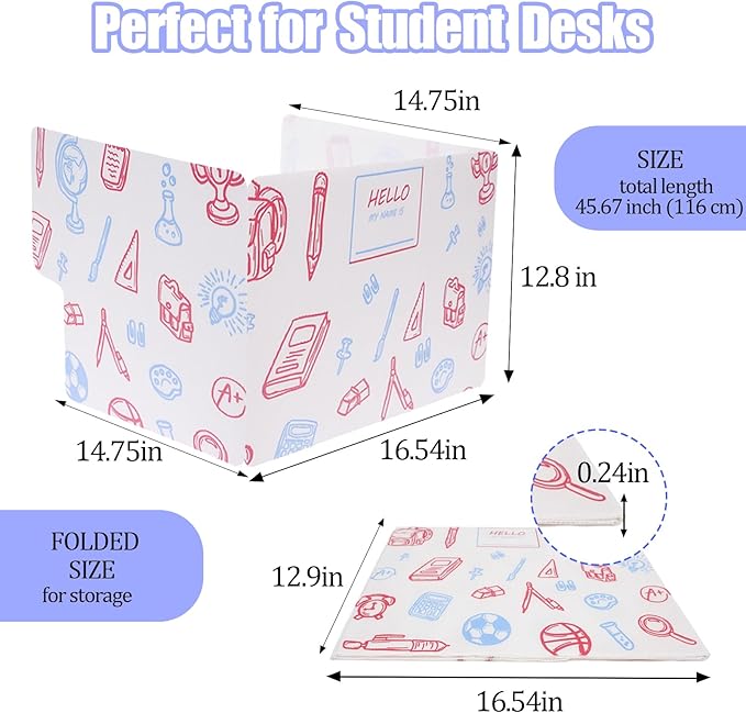 Succwoah 25-Pack Desk Dividers for Students - Image 4