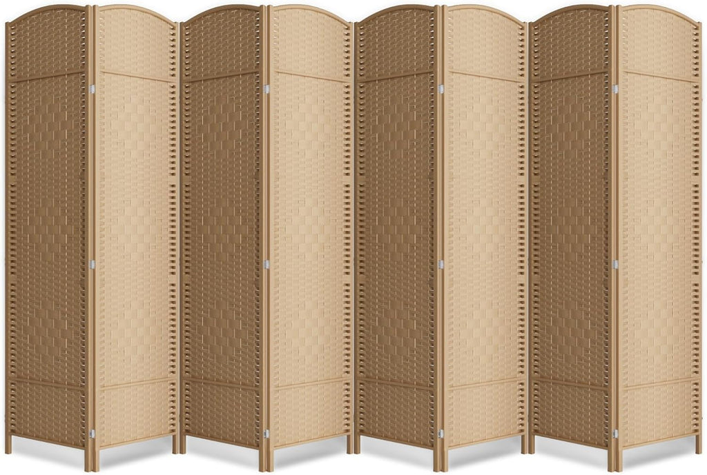 8 Panel Room Divider, 6Ft Folding Privacy Screen, Tall
