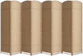 8 Panel Room Divider, 6Ft Folding Privacy Screen, Tall