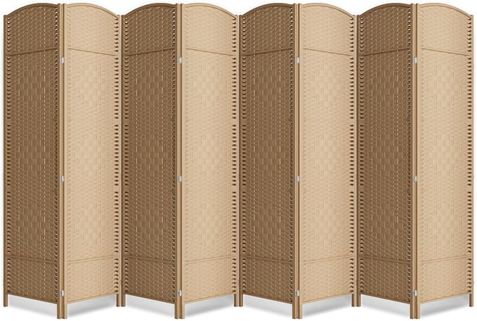 8 Panel Room Divider, 6Ft Folding Privacy Screen, Tall by cocosica