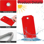 100 Pcs Red Tags with String Blank Shipping Tags with Metal Wire Writable Price - Image 3