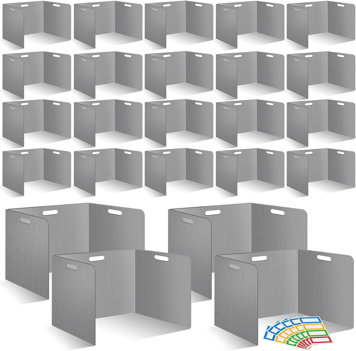24 Pcs Desk Dividers for Students 14 × 17.5 × 14 Inch Plastic Durable and